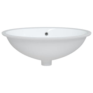 vidaXL Bathroom Sink White 56x41x20 cm Oval Ceramic