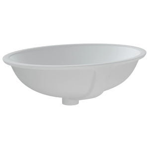 vidaXL Bathroom Sink White 56x41x20 cm Oval Ceramic