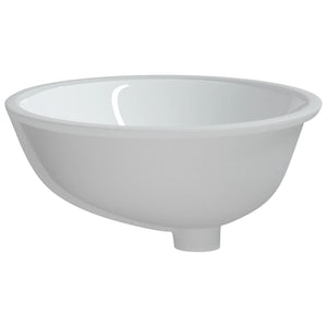 vidaXL Bathroom Sink White 56x41x20 cm Oval Ceramic