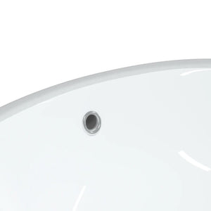 vidaXL Bathroom Sink White 56x41x20 cm Oval Ceramic