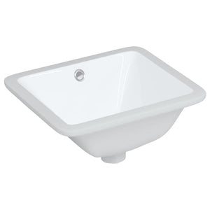 vidaXL Bathroom Sink White 36.5x32x15.5 cm Rectangular Ceramic