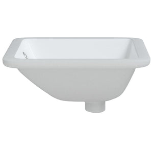 vidaXL Bathroom Sink White 36.5x32x15.5 cm Rectangular Ceramic