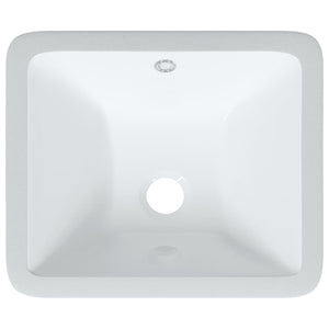 vidaXL Bathroom Sink White 36.5x32x15.5 cm Rectangular Ceramic