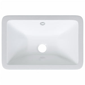 vidaXL Bathroom Sink White 41.5x26x18.5 cm Rectangular Ceramic