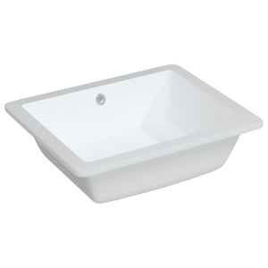 vidaXL Bathroom Sink White 50x40.5x18.5 cm Rectangular Ceramic