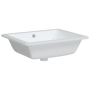 vidaXL Bathroom Sink White 50x40.5x18.5 cm Rectangular Ceramic