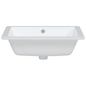 vidaXL Bathroom Sink White 50x40.5x18.5 cm Rectangular Ceramic