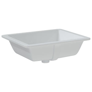 vidaXL Bathroom Sink White 50x40.5x18.5 cm Rectangular Ceramic