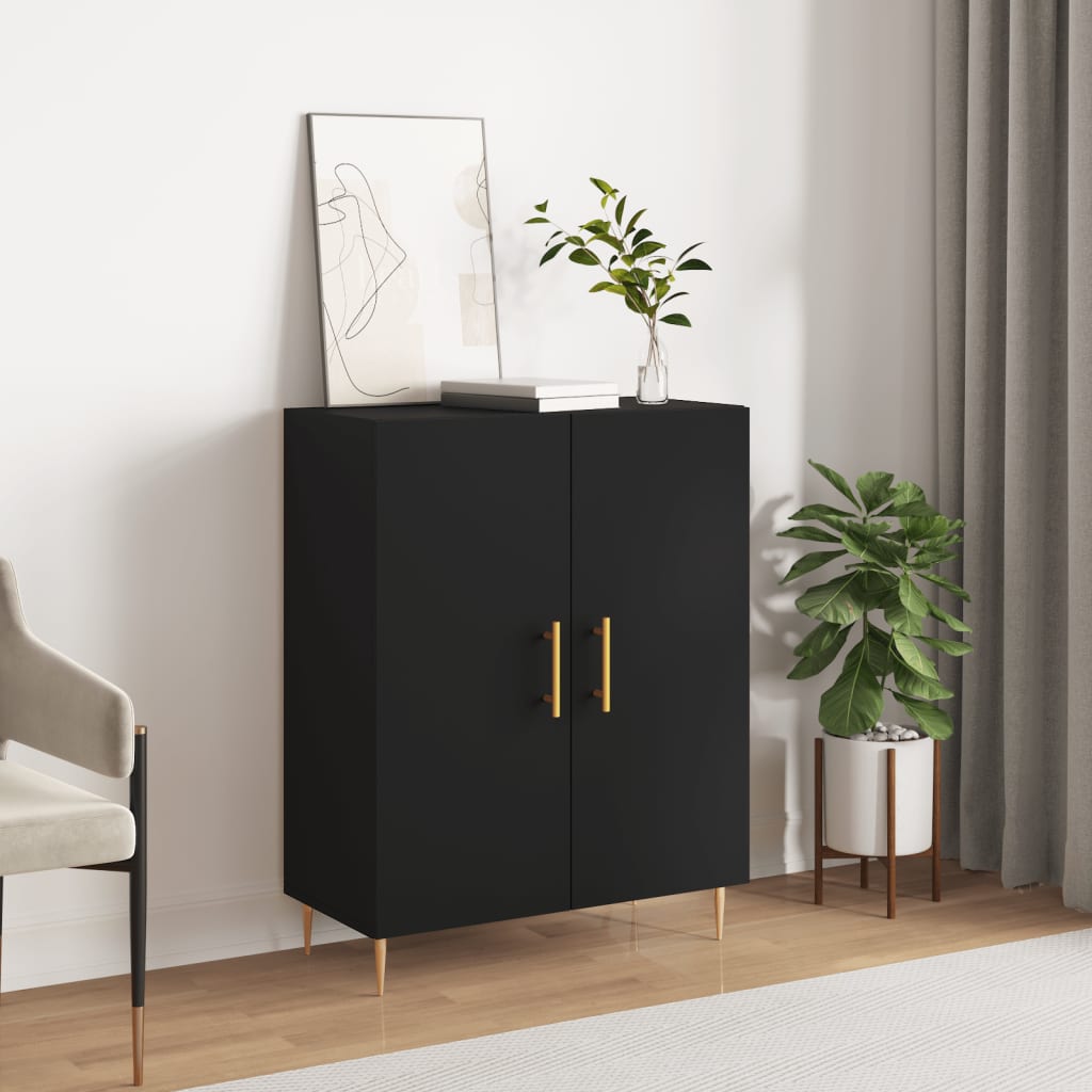 vidaXL Sideboard Black 69.5x34x90 cm Engineered Wood