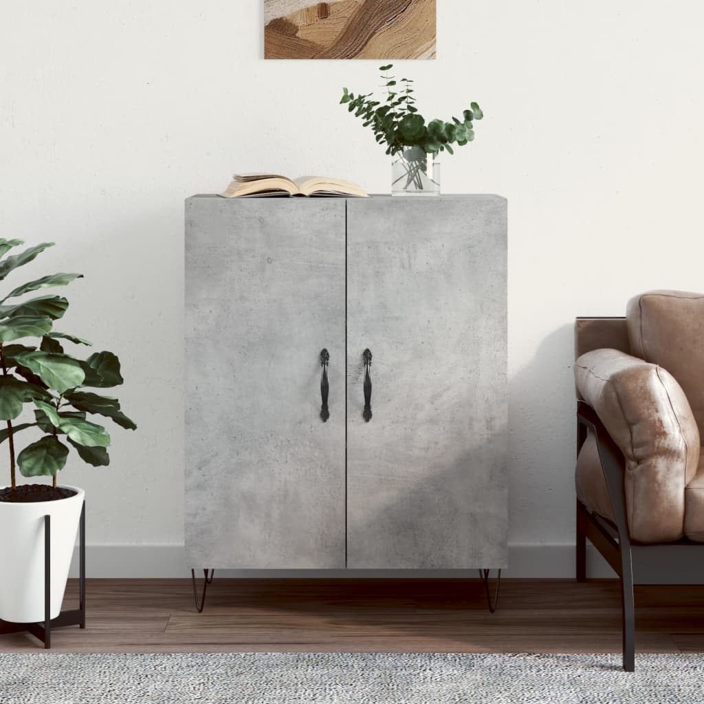 vidaXL Sideboard Concrete Grey 69.5x34x90 cm Engineered Wood