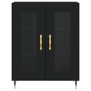 vidaXL Sideboard Black 69.5x34x90 cm Engineered Wood