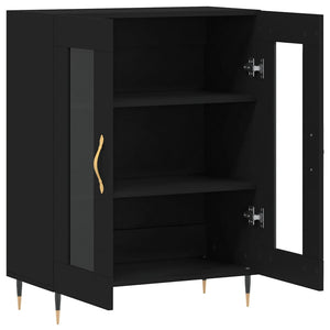 vidaXL Sideboard Black 69.5x34x90 cm Engineered Wood