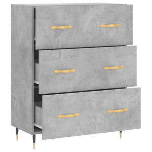 vidaXL Sideboard Concrete Grey 69.5x34x90 cm Engineered Wood