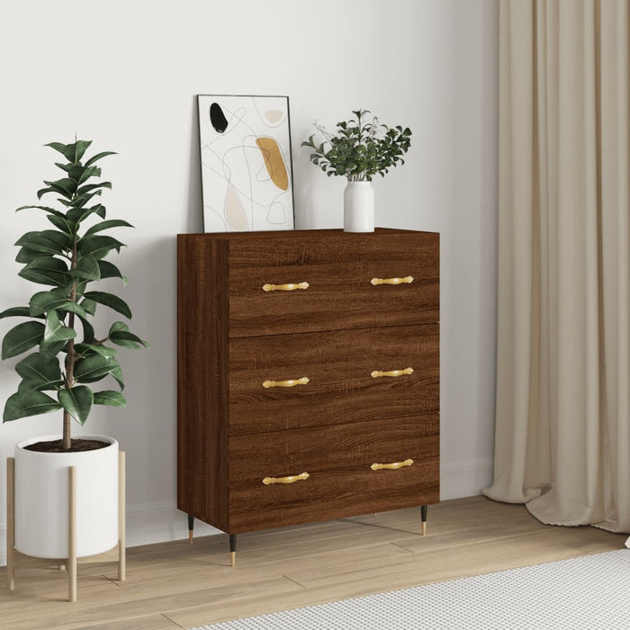 vidaXL Sideboard Brown Oak 69.5x34x90 cm Engineered Wood