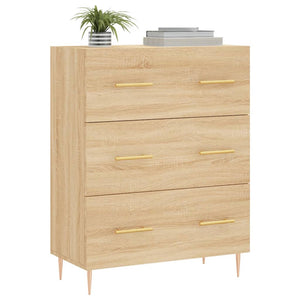 vidaXL Sideboard Sonoma Oak 69.5x34x90 cm Engineered Wood