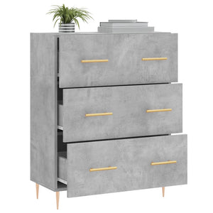 vidaXL Sideboard Concrete Grey 69.5x34x90 cm Engineered Wood