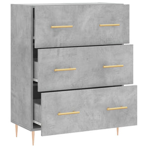 vidaXL Sideboard Concrete Grey 69.5x34x90 cm Engineered Wood