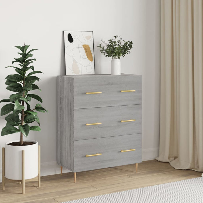 vidaXL Sideboard Grey Sonoma 69.5x34x90 cm Engineered Wood