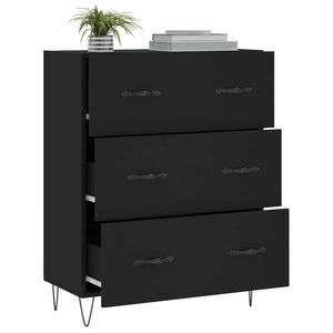 vidaXL Sideboard Black 69.5x34x90 cm Engineered Wood