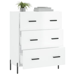 vidaXL Sideboard High Gloss White 69.5x34x90 cm Engineered Wood