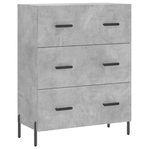 vidaXL Sideboard Concrete Grey 69.5x34x90 cm Engineered Wood