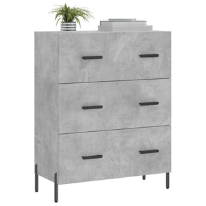 vidaXL Sideboard Concrete Grey 69.5x34x90 cm Engineered Wood