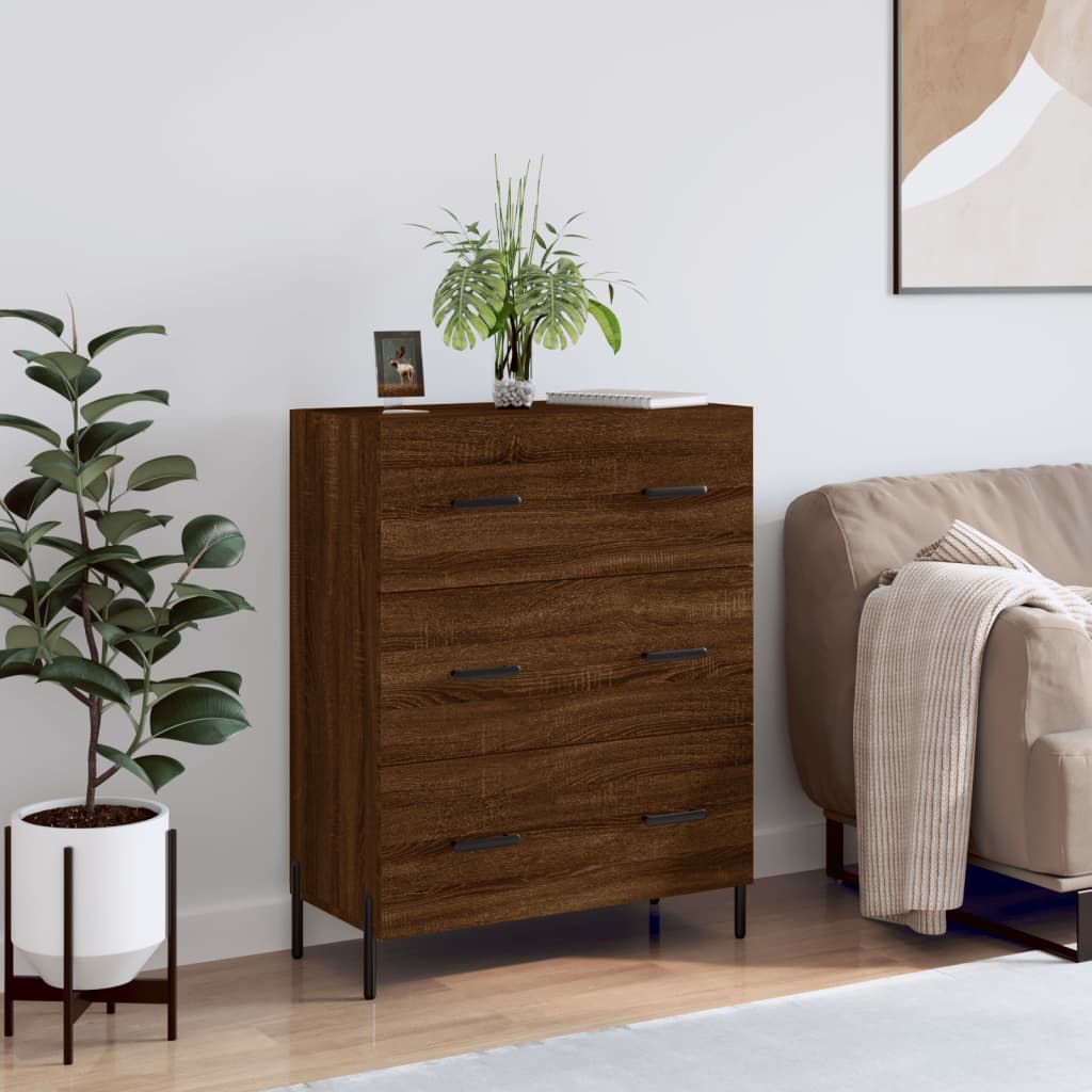 vidaXL Sideboard Brown Oak 69.5x34x90 cm Engineered Wood