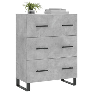 vidaXL Sideboard Concrete Grey 69.5x34x90 cm Engineered Wood