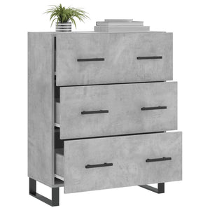 vidaXL Sideboard Concrete Grey 69.5x34x90 cm Engineered Wood