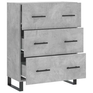 vidaXL Sideboard Concrete Grey 69.5x34x90 cm Engineered Wood