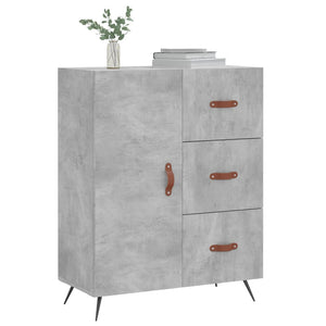 vidaXL Sideboard Concrete Grey 69.5x34x90 cm Engineered Wood