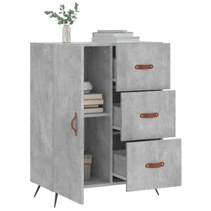 vidaXL Sideboard Concrete Grey 69.5x34x90 cm Engineered Wood