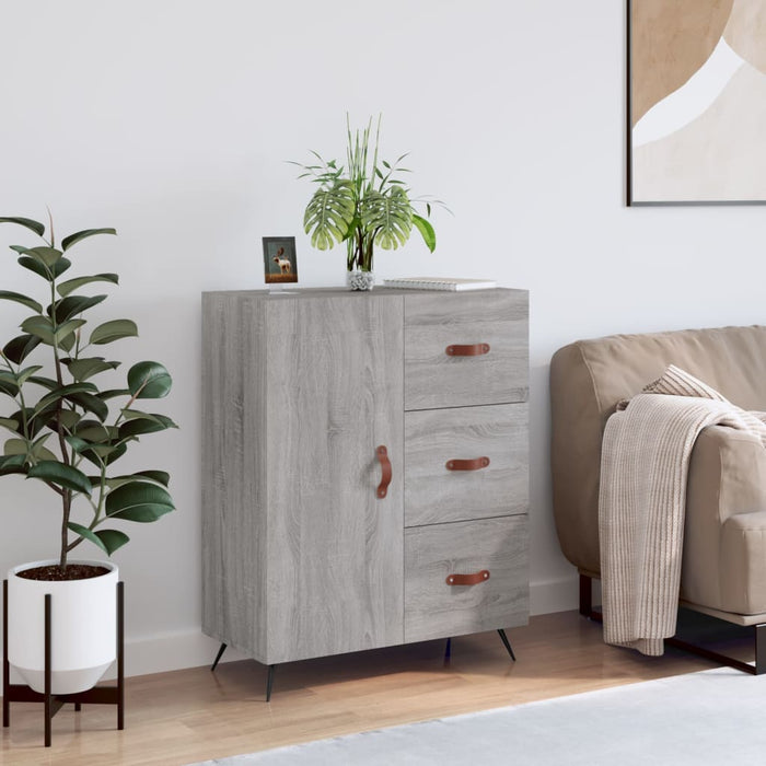 vidaXL Sideboard Grey Sonoma 69.5x34x90 cm Engineered Wood