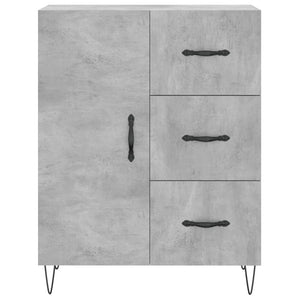 vidaXL Sideboard Concrete Grey 69.5x34x90 cm Engineered Wood