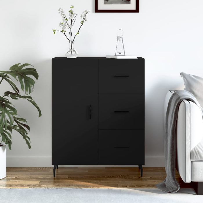 vidaXL Sideboard Black 69.5x34x90 cm Engineered Wood