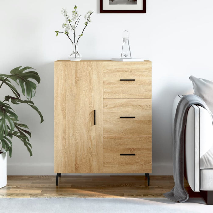 vidaXL Sideboard Sonoma Oak 69.5x34x90 cm Engineered Wood