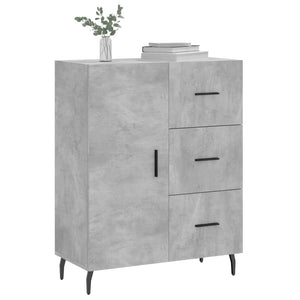 vidaXL Sideboard Concrete Grey 69.5x34x90 cm Engineered Wood