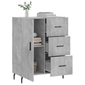 vidaXL Sideboard Concrete Grey 69.5x34x90 cm Engineered Wood