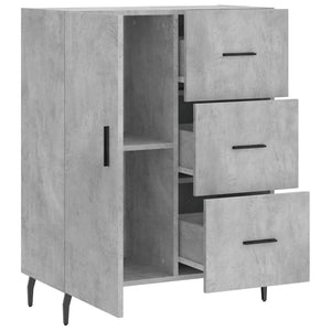 vidaXL Sideboard Concrete Grey 69.5x34x90 cm Engineered Wood