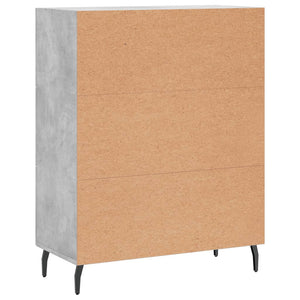 vidaXL Sideboard Concrete Grey 69.5x34x90 cm Engineered Wood