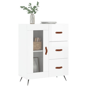 vidaXL Sideboard High Gloss White 69.5x34x90 cm Engineered Wood