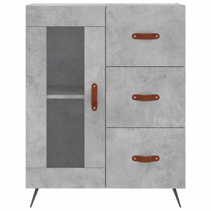 vidaXL Sideboard Concrete Grey 69.5x34x90 cm Engineered Wood