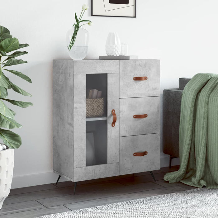 vidaXL Sideboard Concrete Grey 69.5x34x90 cm Engineered Wood