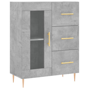 vidaXL Sideboard Concrete Grey 69.5x34x90 cm Engineered Wood