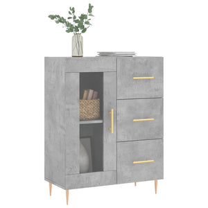 vidaXL Sideboard Concrete Grey 69.5x34x90 cm Engineered Wood