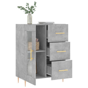 vidaXL Sideboard Concrete Grey 69.5x34x90 cm Engineered Wood