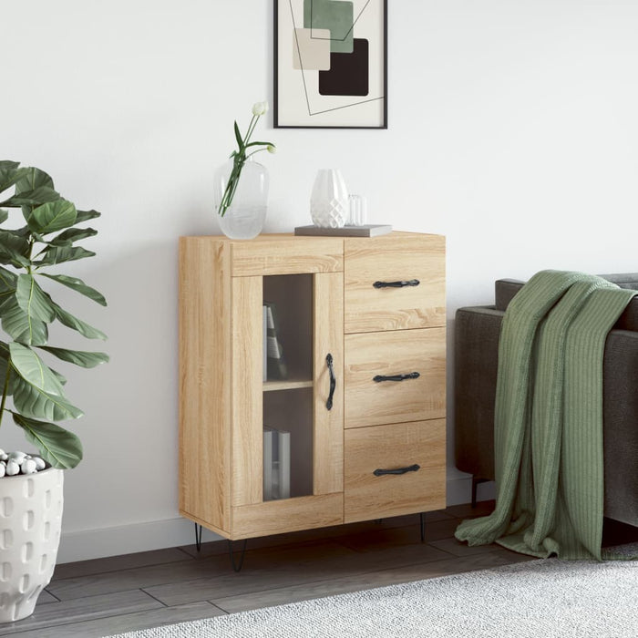 vidaXL Sideboard Sonoma Oak 69.5x34x90 cm Engineered Wood