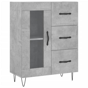 vidaXL Sideboard Concrete Grey 69.5x34x90 cm Engineered Wood