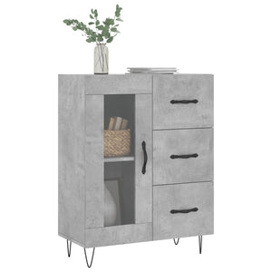 vidaXL Sideboard Concrete Grey 69.5x34x90 cm Engineered Wood