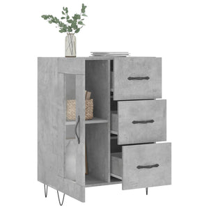 vidaXL Sideboard Concrete Grey 69.5x34x90 cm Engineered Wood